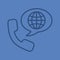 International phone call color linear icon