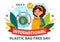 International Plastic Bag Free Day Vector Illustration on 3 July with Go green, Save Earth and Ocean in Eco Lifestyle Flat Cartoon