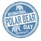 International polar bear day grunge rubber stamp