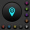 International route GPS map location dark push buttons with color icons