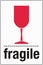 International Shipping Pictorial Labels Fragile Glass Symbol