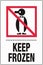 International Shipping Pictorial Labels Penguins Icon Symbol Keep Frozen