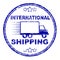 International Shipping Stamp Indicates Across The Globe And Countries