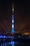 International show Circle Of Light in Moscow. Ostankino tower