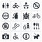 International signs icon set