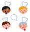 International skin Chef cooks icons