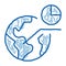 International Statistician doodle icon hand drawn illustration
