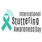 International Stuttering Awareness Day, idea for poster, banner, flyer or postcard