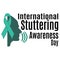 International Stuttering Awareness Day, idea for poster, banner, flyer or postcard