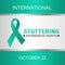 International Stuttering Awareness Month Vector Illustration