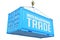 International Trade - Blue Hanging Cargo Container