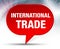 International Trade Red Bubble Background