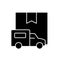 International truckload shipping client service black glyph icon