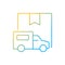 International truckload shipping client service gradient linear vector icon