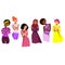 International Women's Day 2023,Embrace Equity concept.Diverse women hugging herself vector illustration