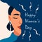 International Women`s Day, Illustration of Happy Womens greeting