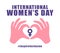 International womens day concept poster. Inspire Inclusion woman illustration background