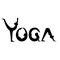 International yoga day. silhouette yoga body posture font. Women practicing yoga. vector illustration design