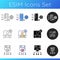 Internet accessibility icons set