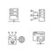 Internet accessibility linear icons set