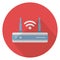 Internet antenna, wifi hotspot Color Vector icon which can easily modify or edit