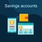 Internet banking flat concept vector icon