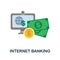 Internet Banking flat icon. Color simple element from fintech collection. Creative Internet Banking icon for web design