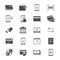 Internet banking flat icons