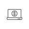 Internet banking outline icon