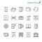 Internet banking outline icon set