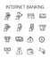 Internet banking related vector icon set.