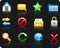 Internet_black background icon set