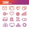 Internet Business Icon Vector outline icons set of marketing and company work.