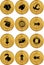 Internet Buttons - Gold Coin