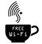 Internet cafe free WiFi symbol