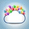 Internet cloud with colorful balloons