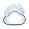 Internet cloud with envelopes