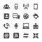 Internet communication icon set, vector eps10