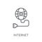 Internet connection linear icon. Modern outline Internet connect