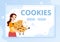 Internet Cookies Technology Illustration with Track Cookie Record of Browsing a Website in Flat Cartoon Hand Drawn Landing Page