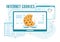 Internet Cookies Technology Illustration with Track Cookie Record of Browsing a Website in Flat Cartoon Hand Drawn Landing Page