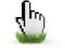 Internet cursor with grass