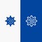 Internet, Gear, Setting Line and Glyph Solid icon Blue banner Line and Glyph Solid icon Blue banner