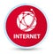 Internet (global network icon) flat prime red round button