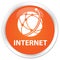 Internet (global network icon) premium orange round button