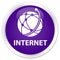 Internet (global network icon) premium purple round button