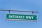 Internet highway road sign