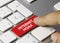 Internet Hoax - Inscription on Red Keyboard Key