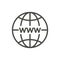 Internet icon vector. Line http website symbol.