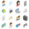 Internet Isometric Icon Set